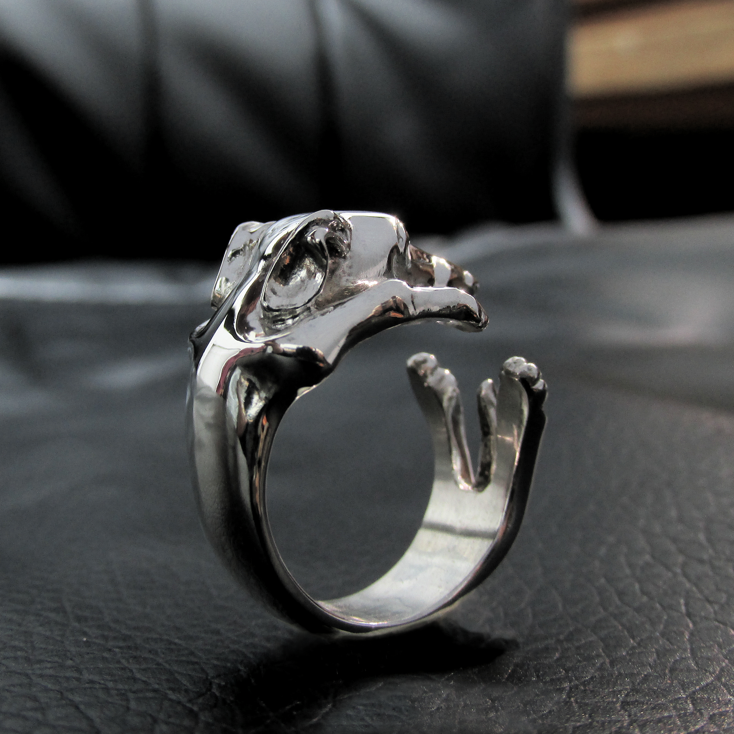 Anillo Galgo en Plata 925 | Anillo Abrazo Mascota - Imagen 4