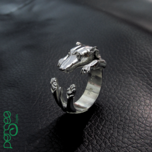 Anillo Galgo en Plata 925 | Anillo Abrazo Mascota