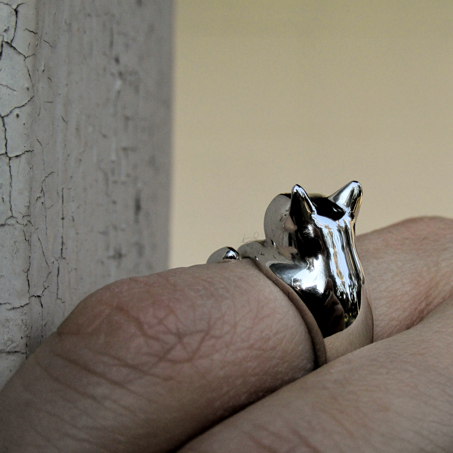 Anillo Gato en Plata 925 | Anillo Abrazo Mascota - Imagen 2