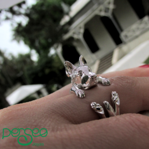Anillo Ovejero Alemán en Plata 925 | Anillo Abrazo Mascota