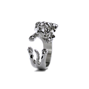 Anillo Rottweiler en Plata 925 | Anillo Abrazo Mascota