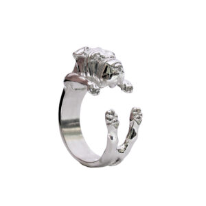 Anillo Shar Pei en Plata 925 | Anillo Abrazo Mascota