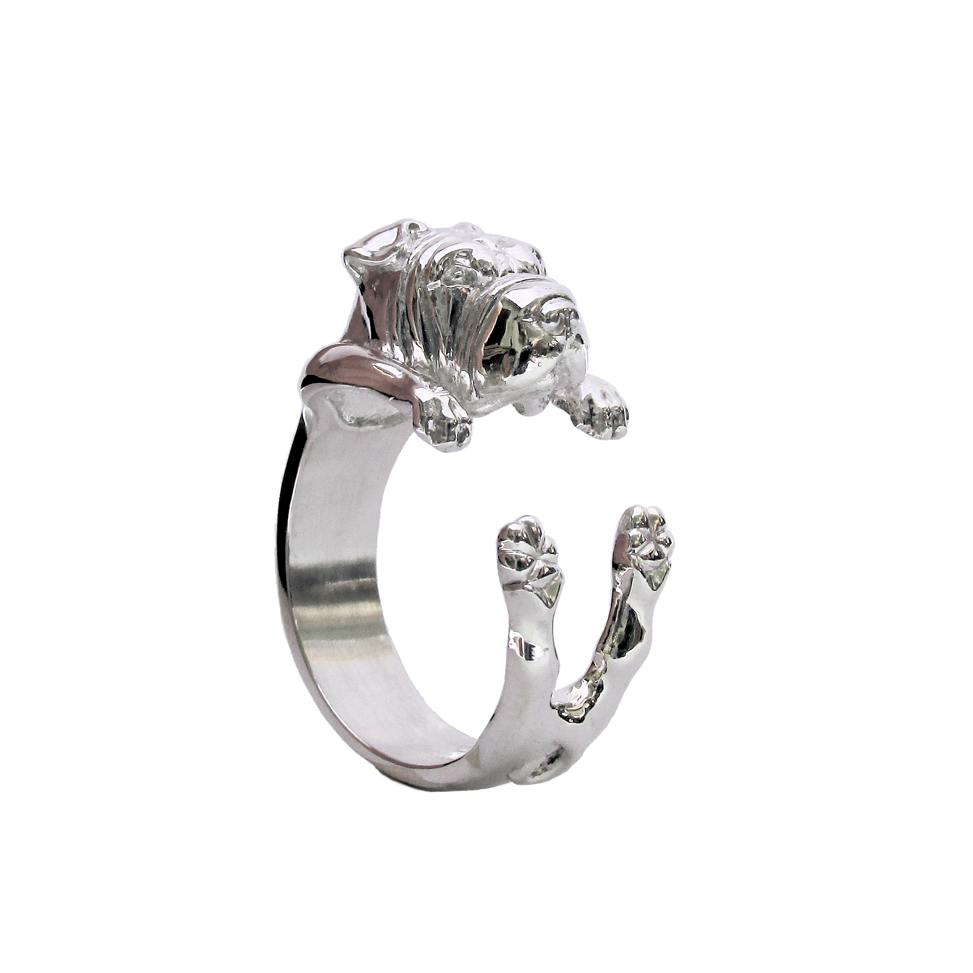 Anillo Shar Pei en Plata 925 | Anillo Abrazo Mascota