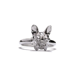 anillo tipo alianza de bulldog francés
