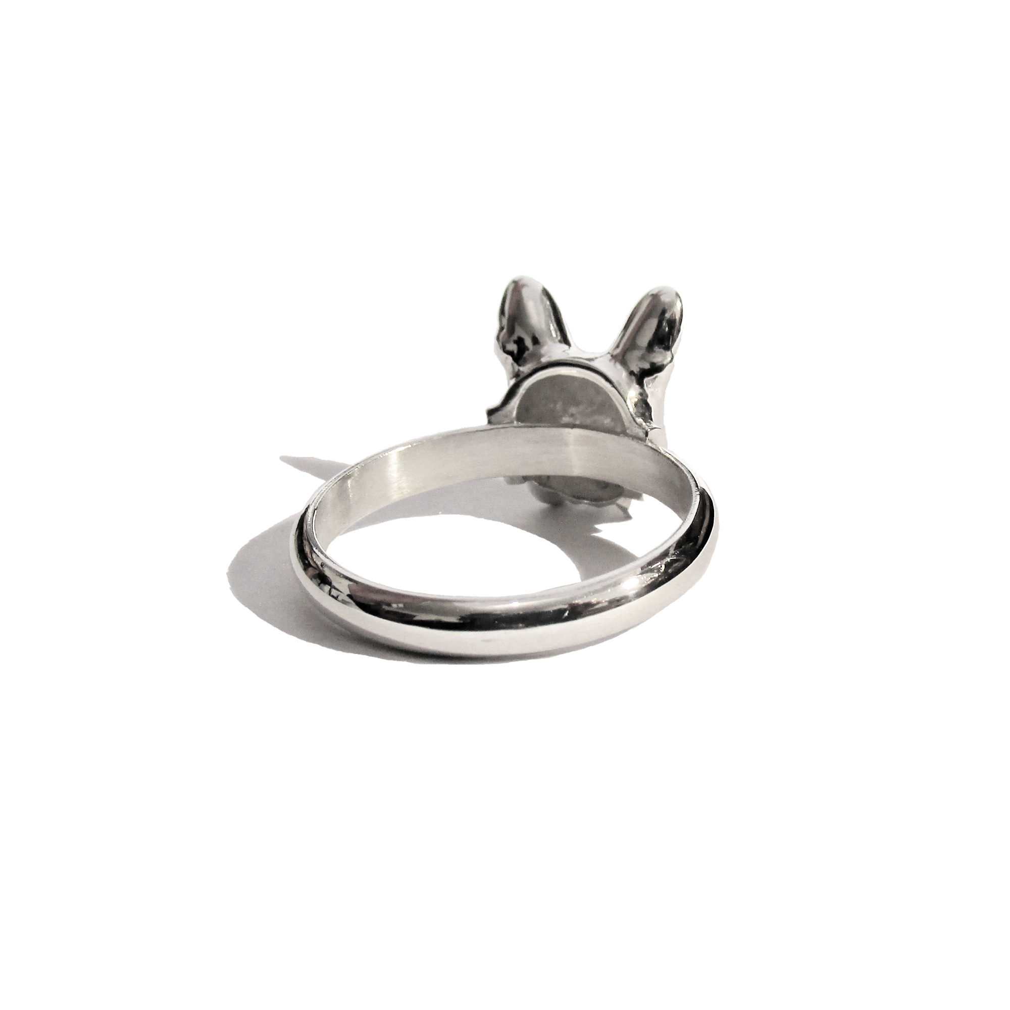 Anillo Alianza Bulldog Francés en Plata 925 | Joyería Mascota - Imagen 3