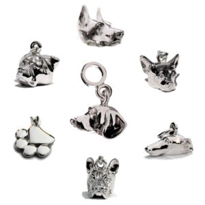 Charm Dije Pasante Cabecita Perro en Plata 925 para pulsera tipo Pandora
