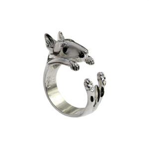 Anillo Bull Terrier en Plata 925 | Anillo Abrazo Mascota