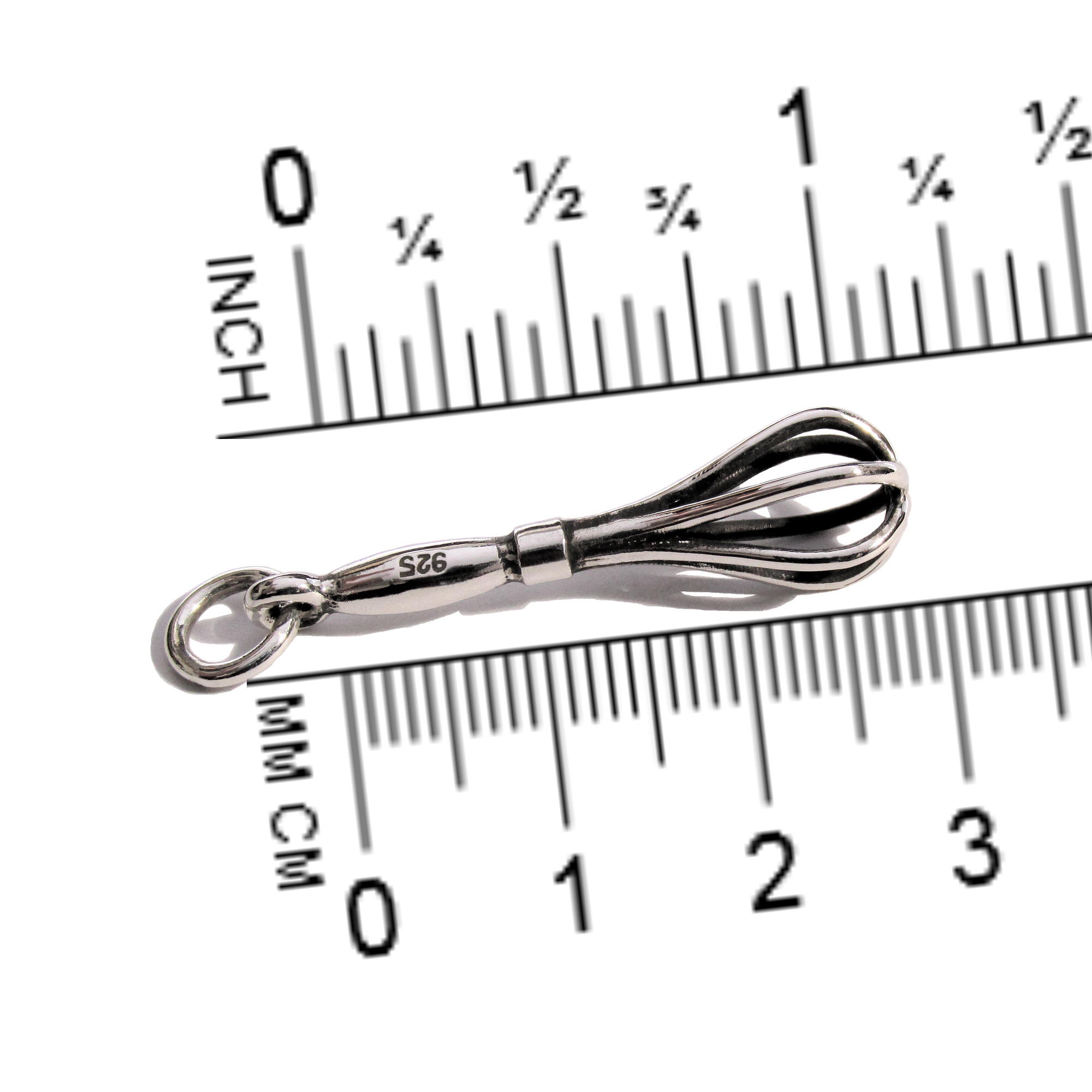 Dije Batidor Manual en Plata 925 | Joyería para Repostería - Imagen 3