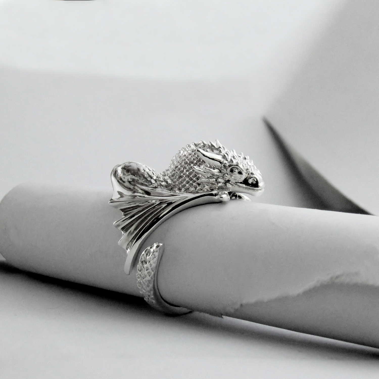 Anillo Dragón Escultural en Plata 925 | Diseño Fantasía Épica - Imagen 3