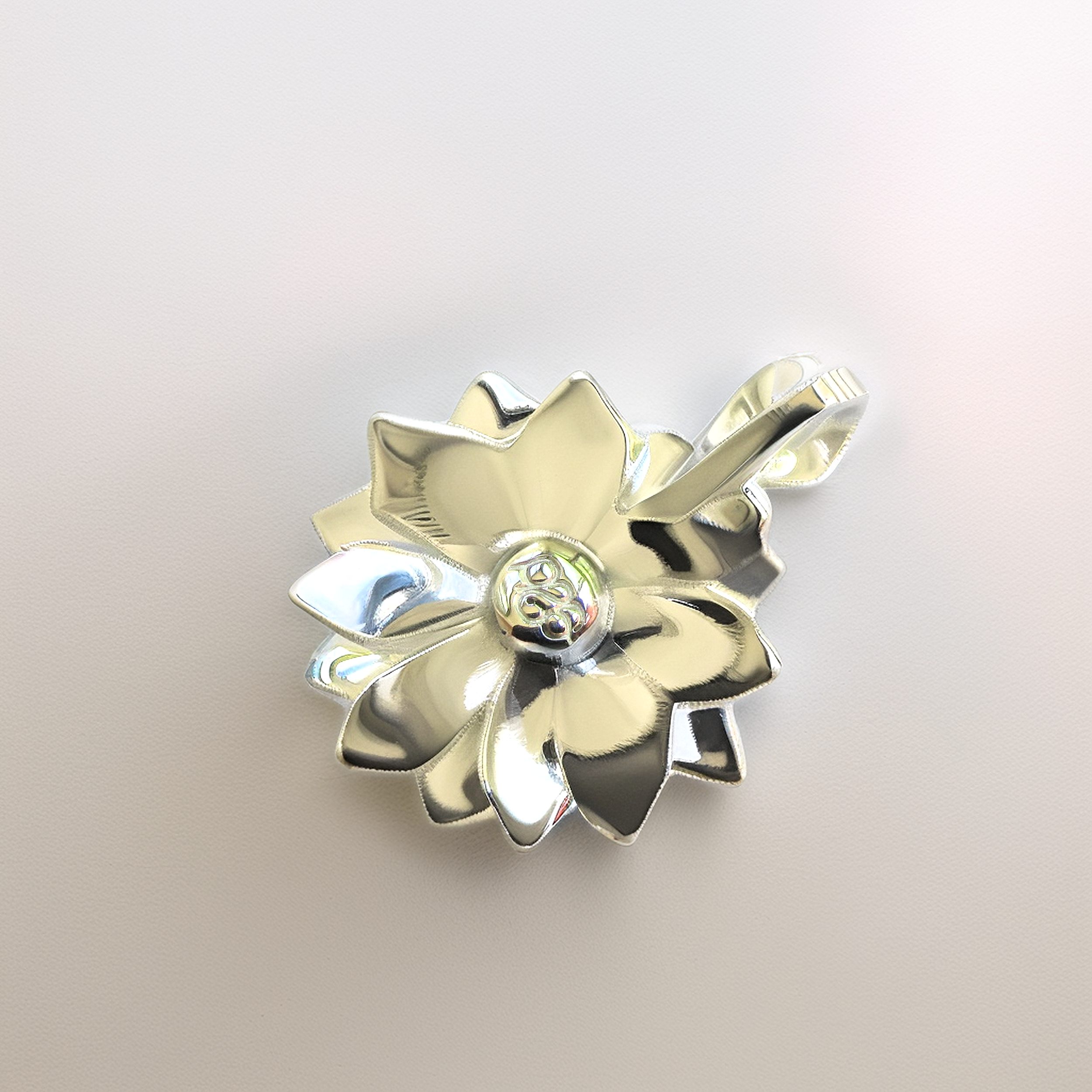 Colgante Dalia (Otoño) en Plata y Esmalte Vitrificado - Imagen 3