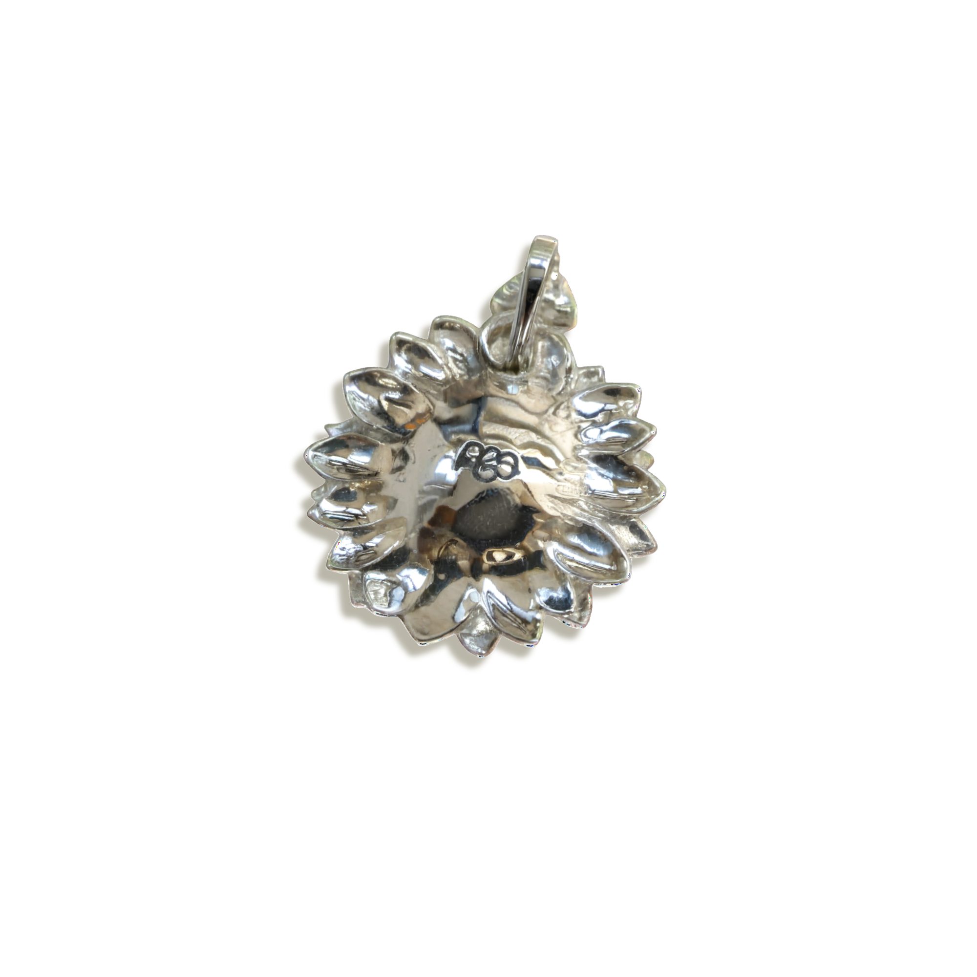 Colgante Girasol (Verano) en Plata y Esmalte Vitrificado - Imagen 3