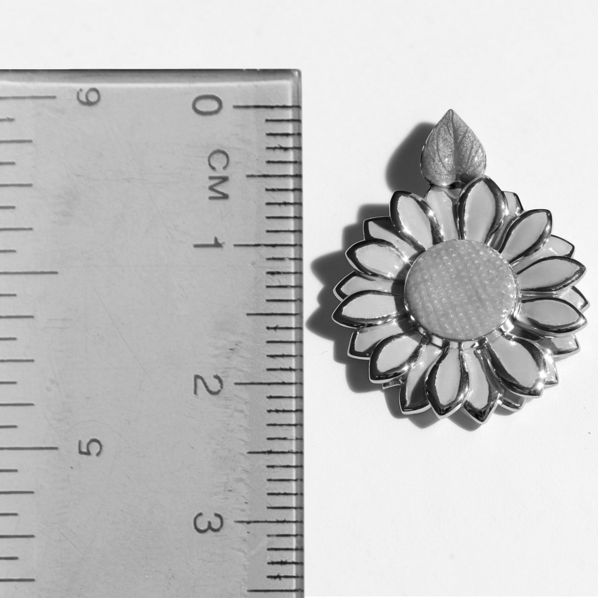 Colgante Girasol (Verano) en Plata y Esmalte Vitrificado - Imagen 4