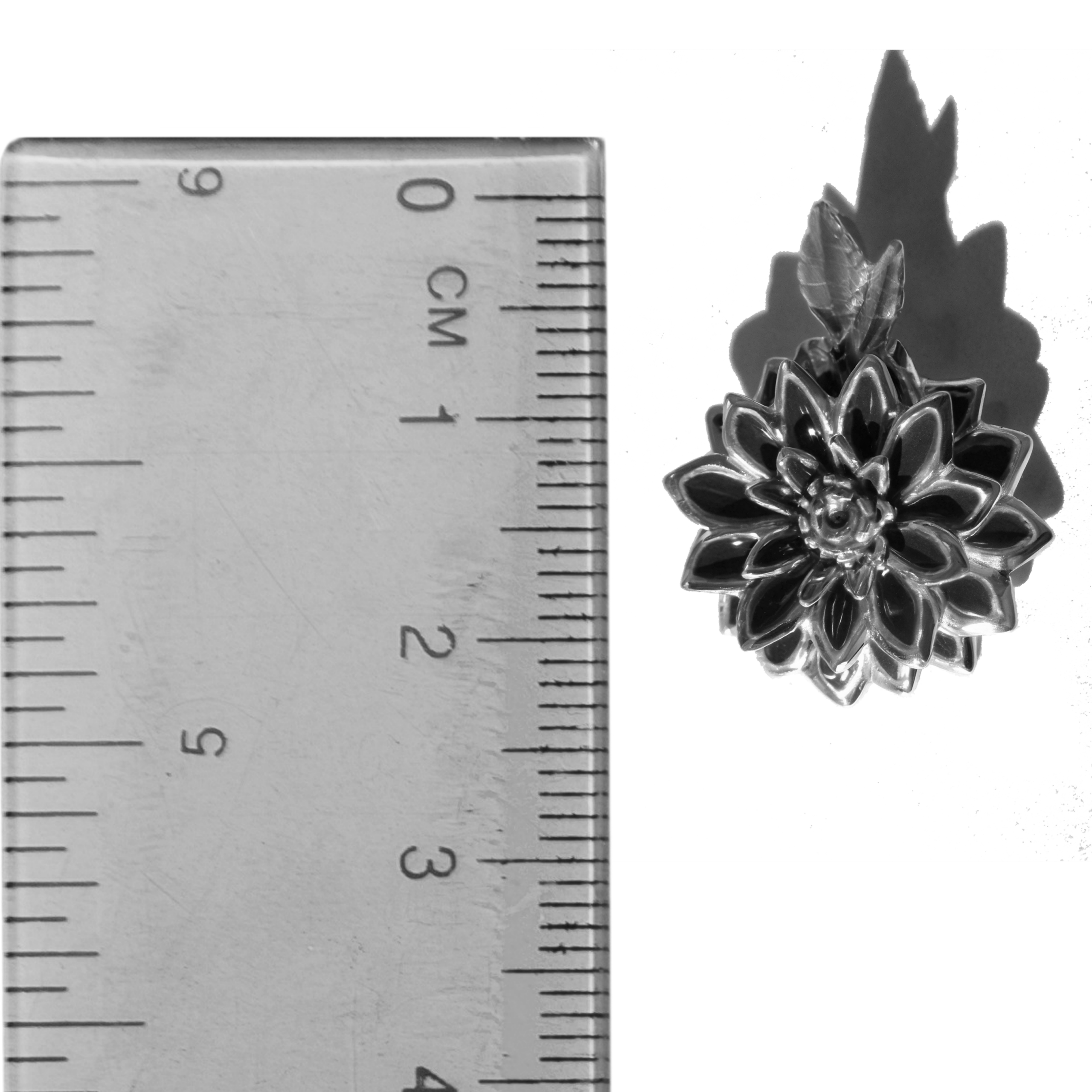 Colgante Dalia (Otoño) en Plata y Esmalte Vitrificado - Imagen 4